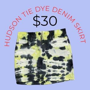 HUDSON denim tie dye skirt size 25